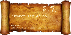 Puchner Ticiána névjegykártya